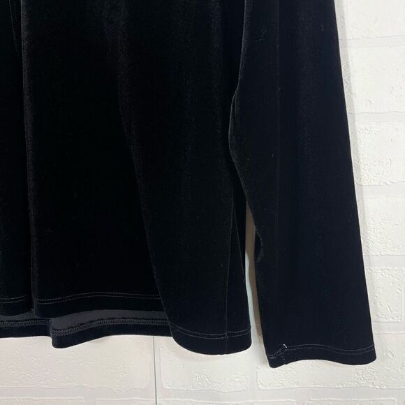 Vintage AGB Womens Velvet Cardigan Size Small Black Velvet Witchy Goth - Picture 3 of 14